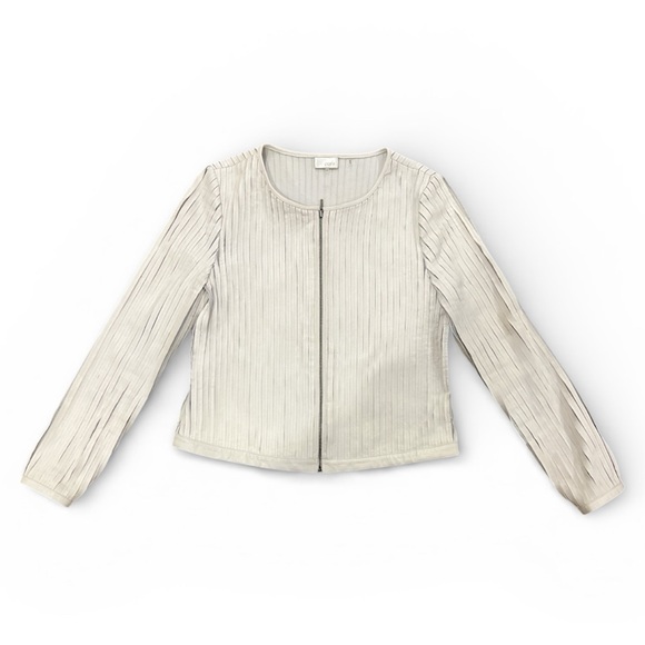 ecru Jackets & Blazers - Ecru Textured Cream Blazer size m